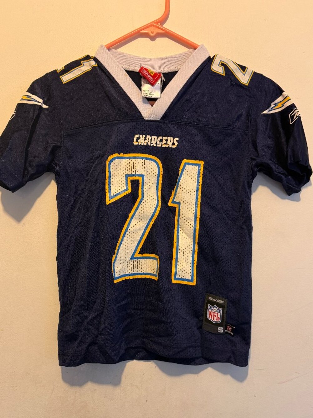 San Diego Chargers Jersey #21 Tomlinson Youth Small 8 Reebok NFL Blue (005)
